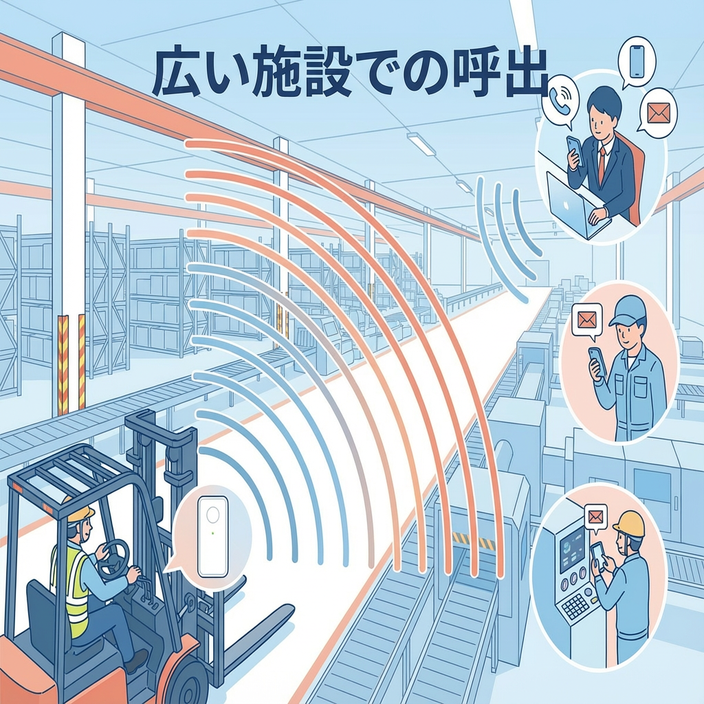 広い施設での呼出